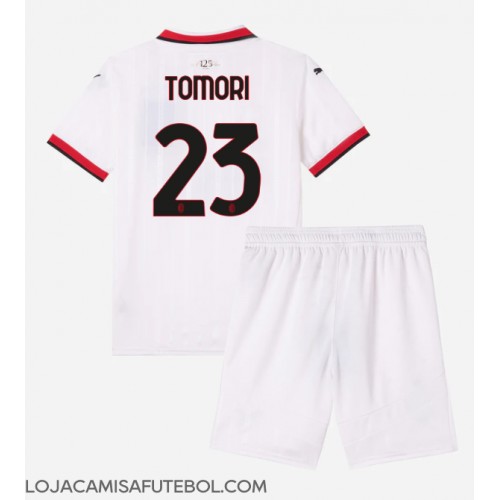 Camisa de Futebol AC Milan Fikayo Tomori #23 Equipamento Secundário Infantil 2024-25 Manga Curta (+ Calças curtas)